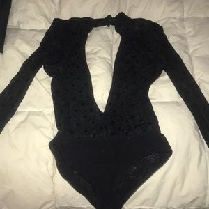 Backless Deep-V body suit!